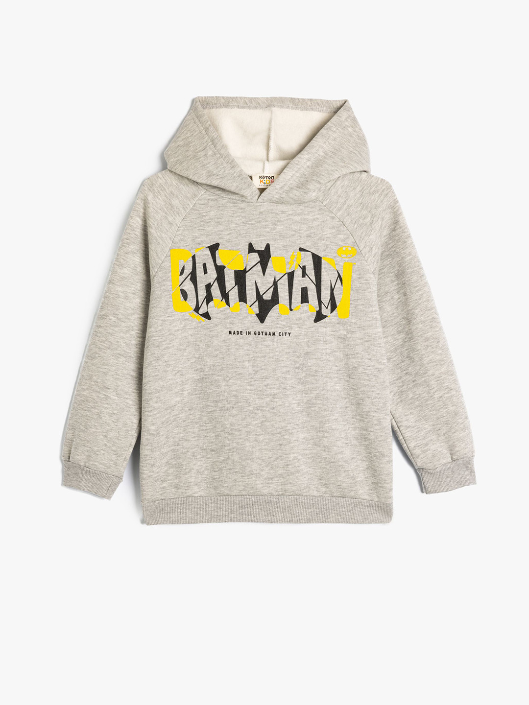 

Koton Boys Typography Printed Hooded Sweatshirt, Grey