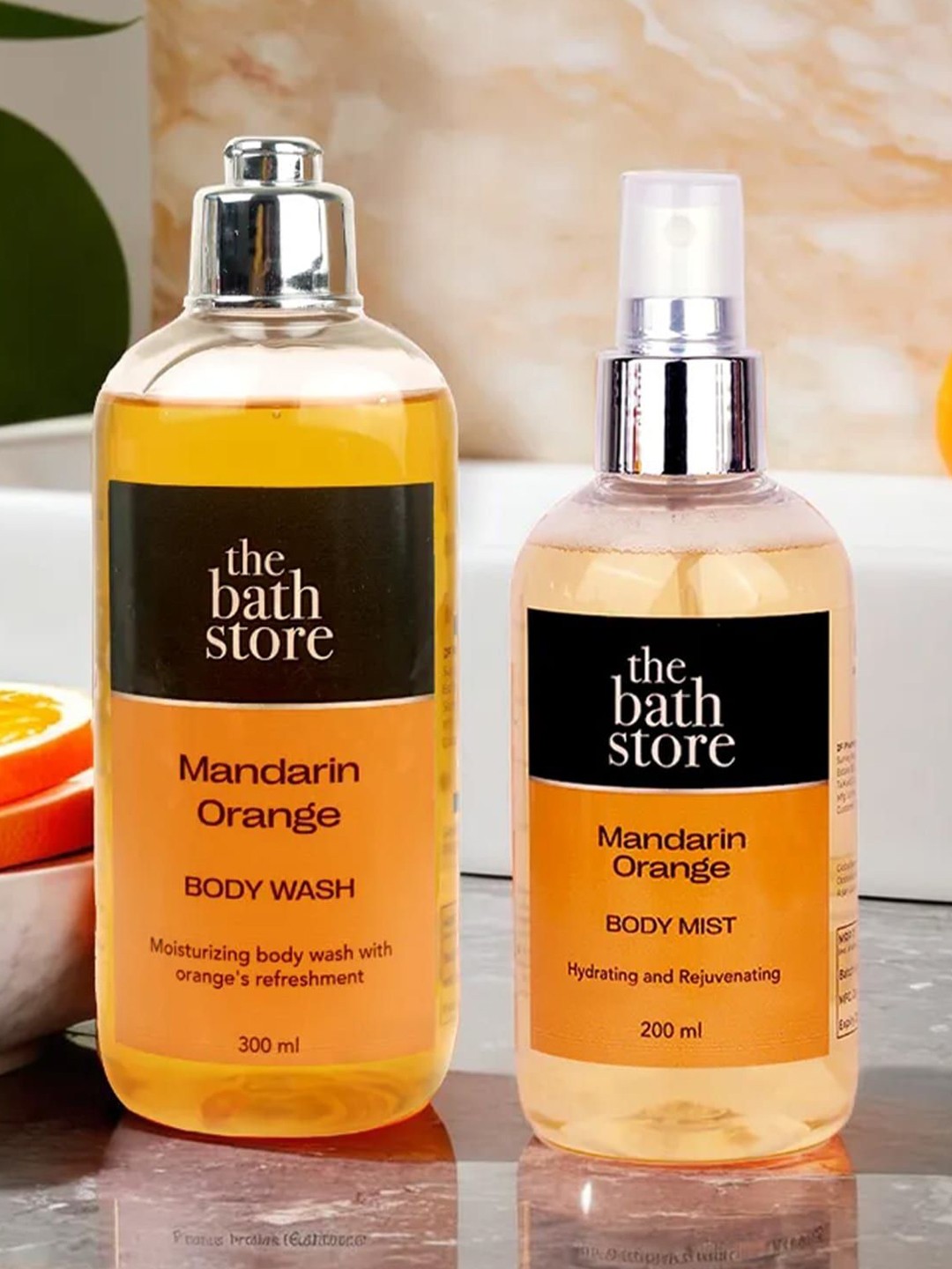 

The Bath Store Mandarin Orange Body Wash 300ml & Body Mist 200ml