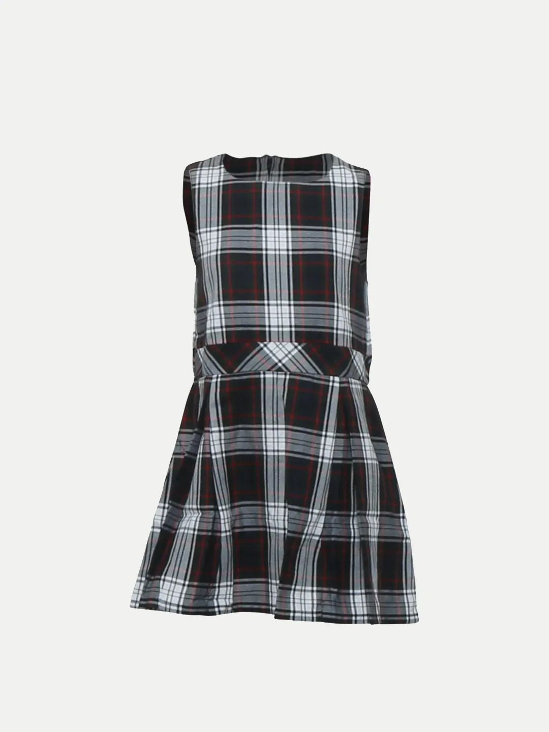 

BAESD Checked Fit & Flare Dress, Black