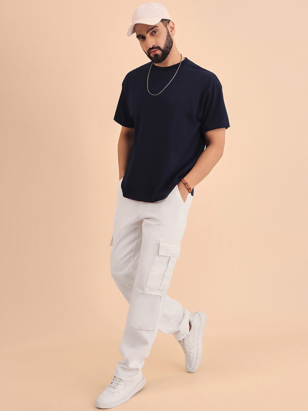 

Style Quotient Men Comfort Relaxed Fit Mid-Rise Cotton Jeans, White