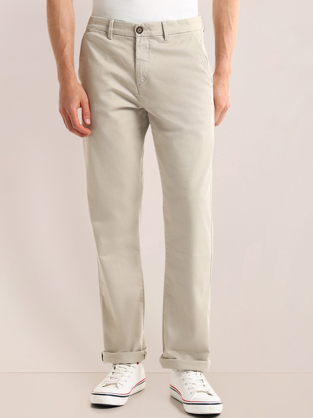 

U.S. Polo Assn. Men Classic Straight Fit Trousers, Beige