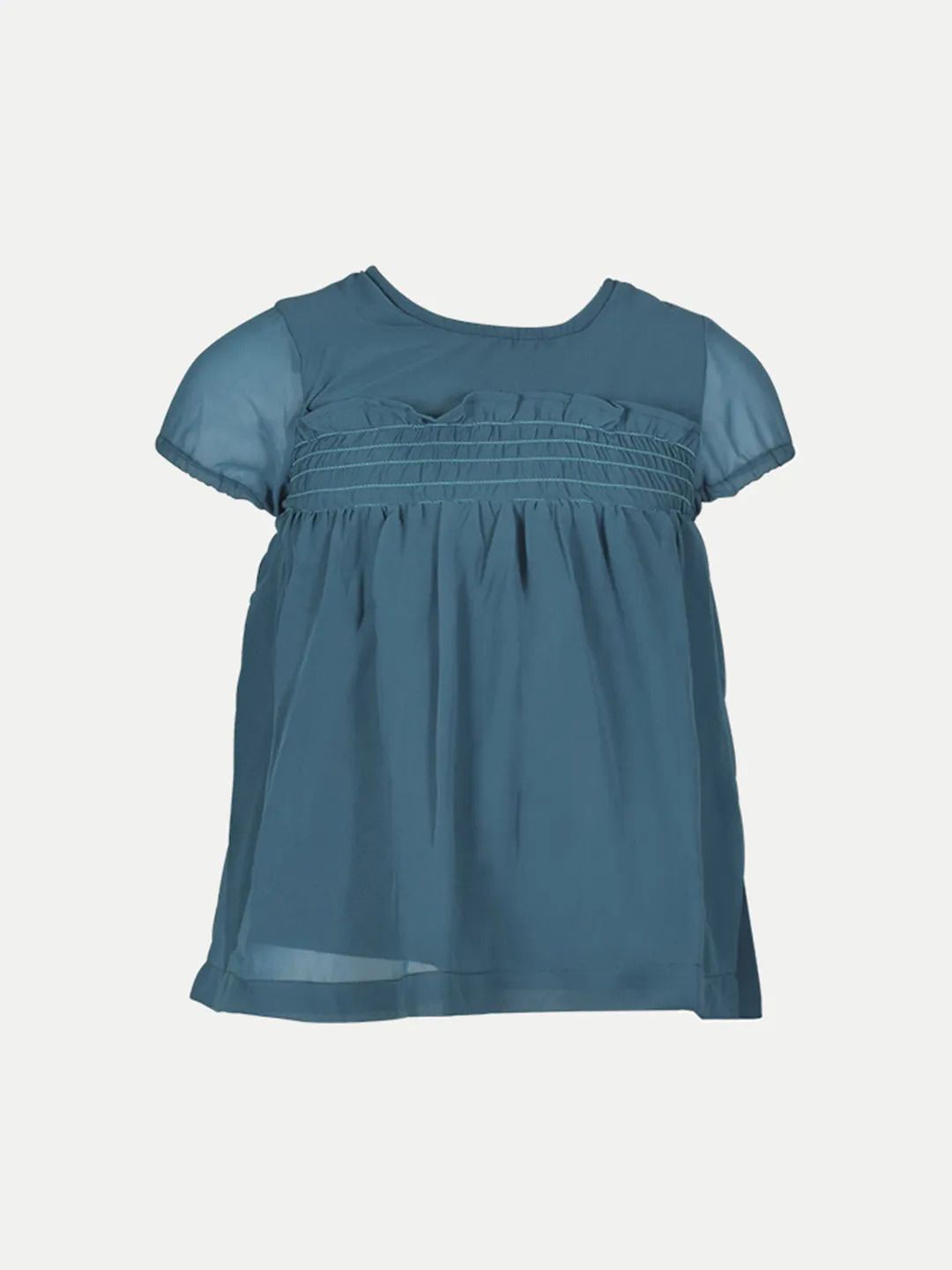 

BAESD Puff Sleeve A-Line Dress, Blue