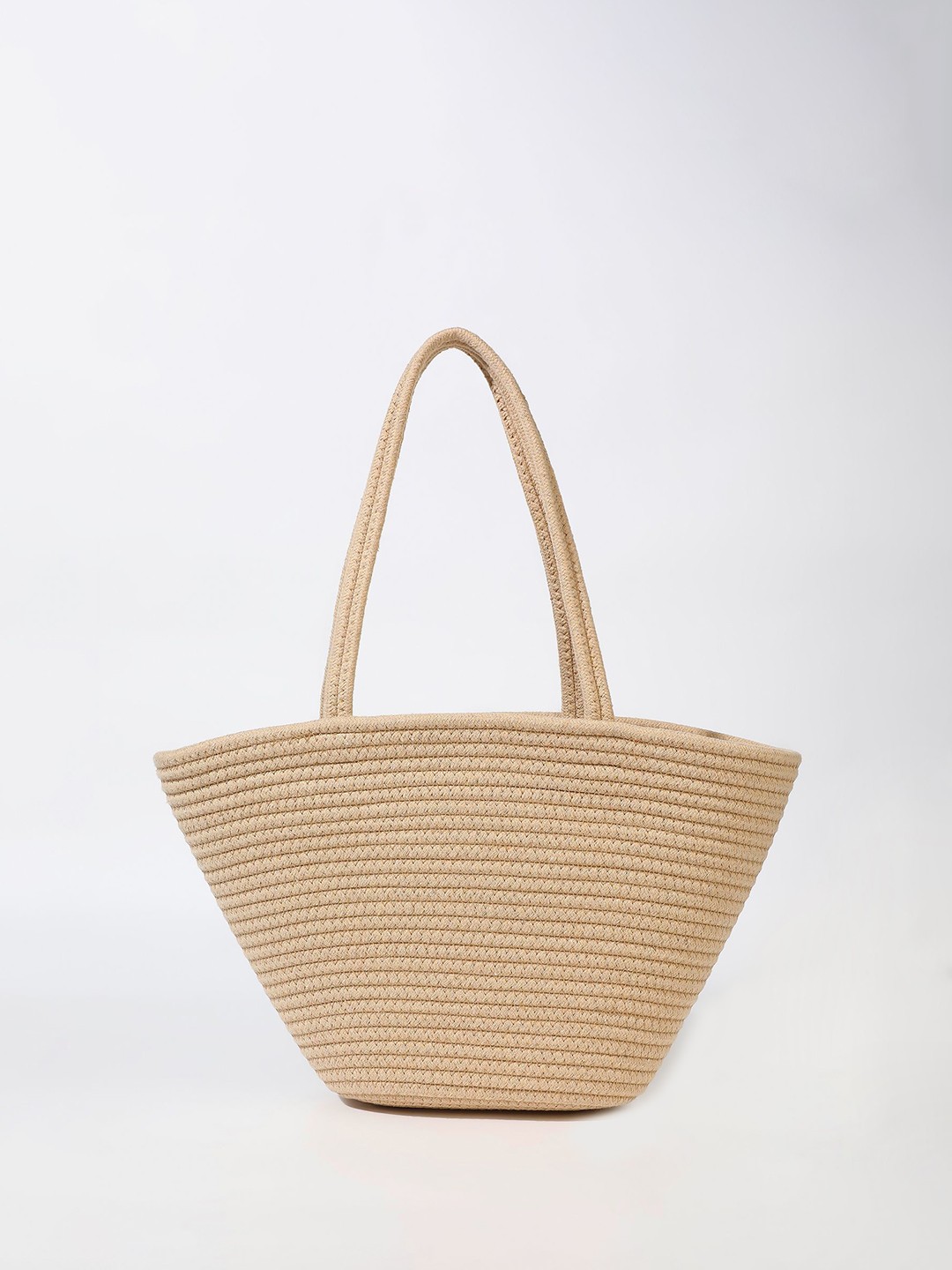 

LULU & SKY Oversized Structured Tote Bag with Quilted, Camel brown