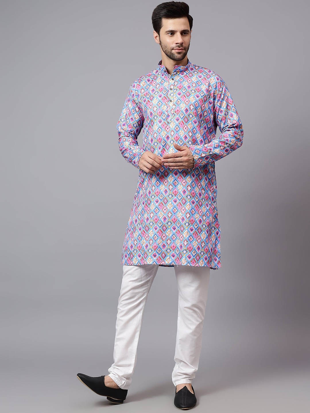 

Yugnik Men Regular Kurta with Pyjamas, Sea green