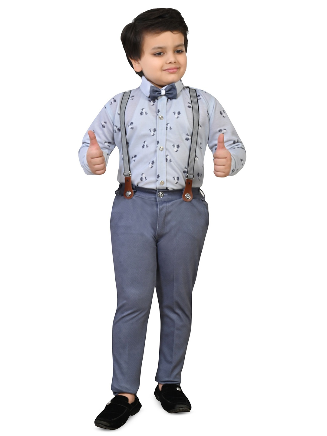 

Arshia Fashions Boys Printed Shirt with Trousers, Blue