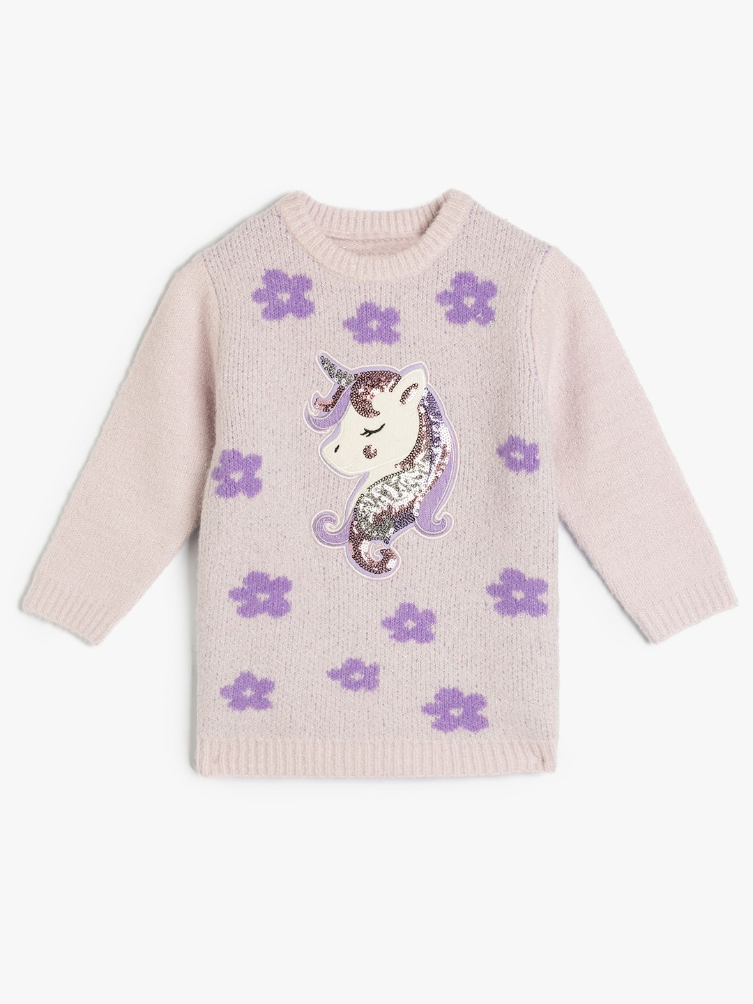 

Koton Girls Floral Printed Cardigan, Purple