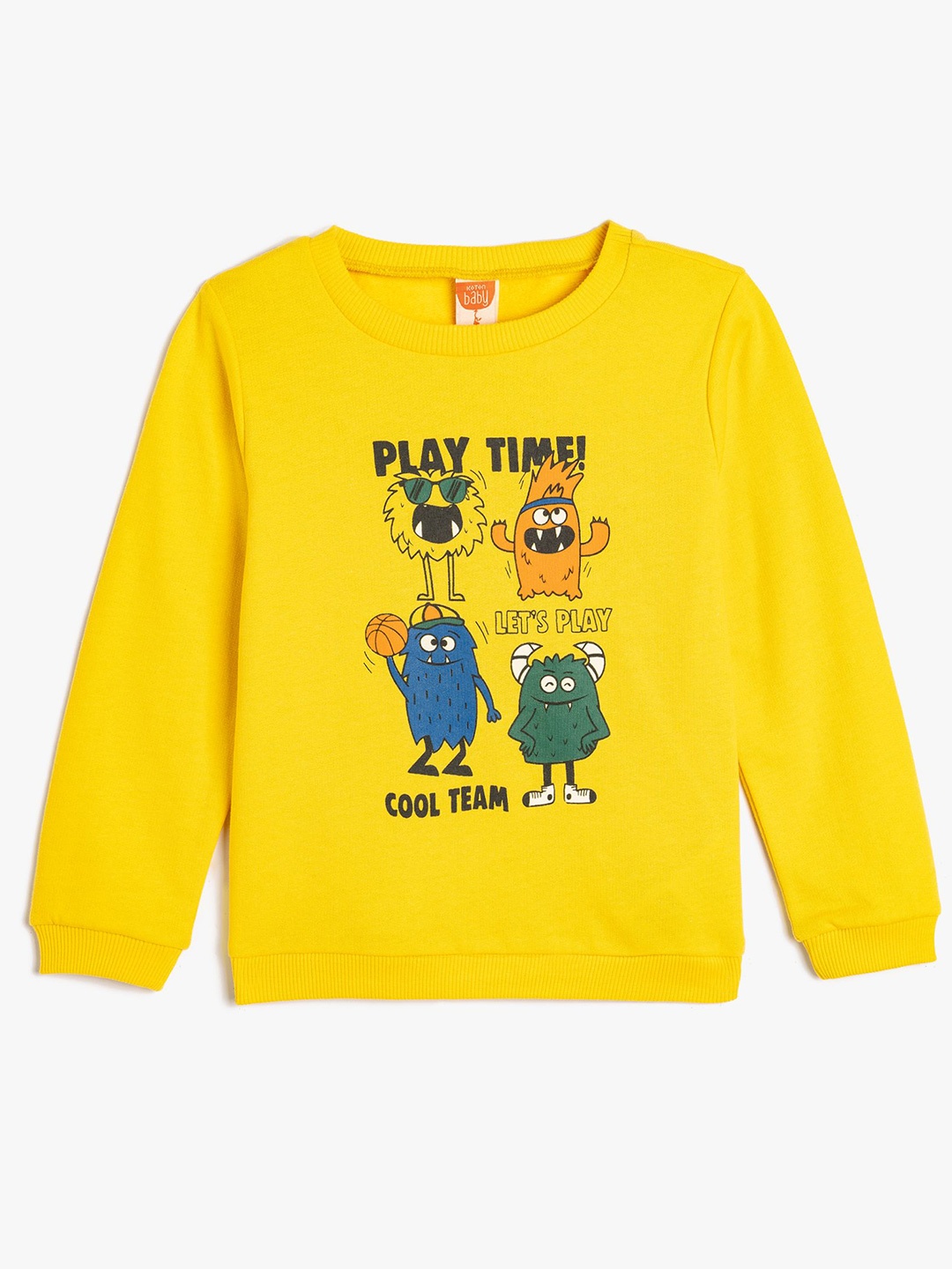 

Koton Boys Graphic Printed Sweatshirt, Yellow