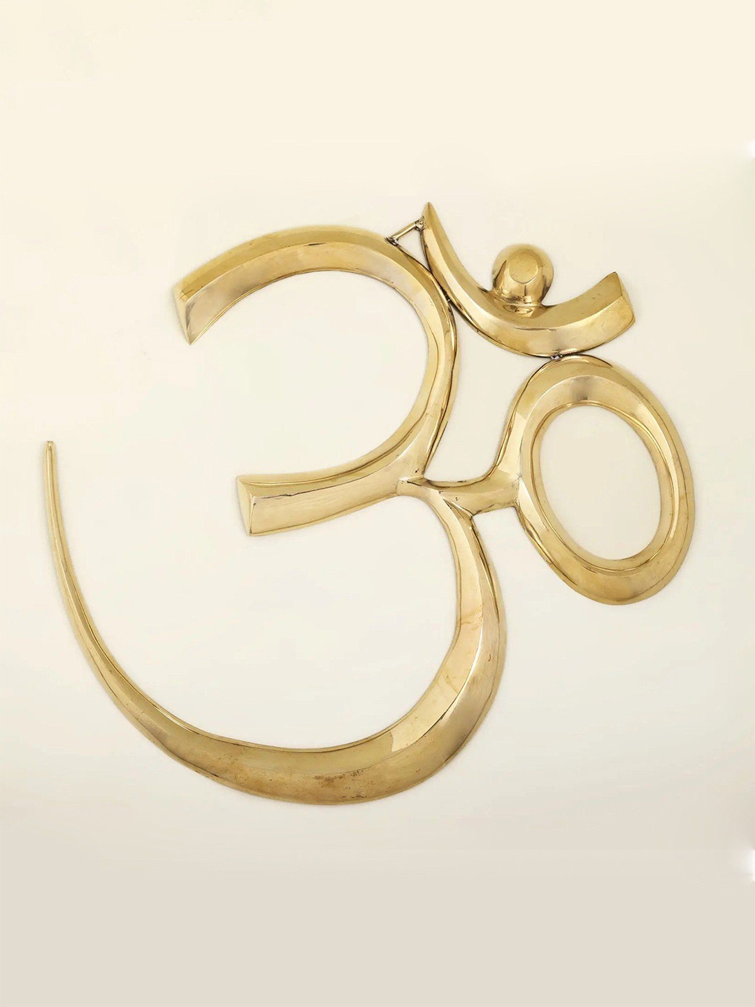 

Exotic India 7" Brass Om Wall Hanging, Gold