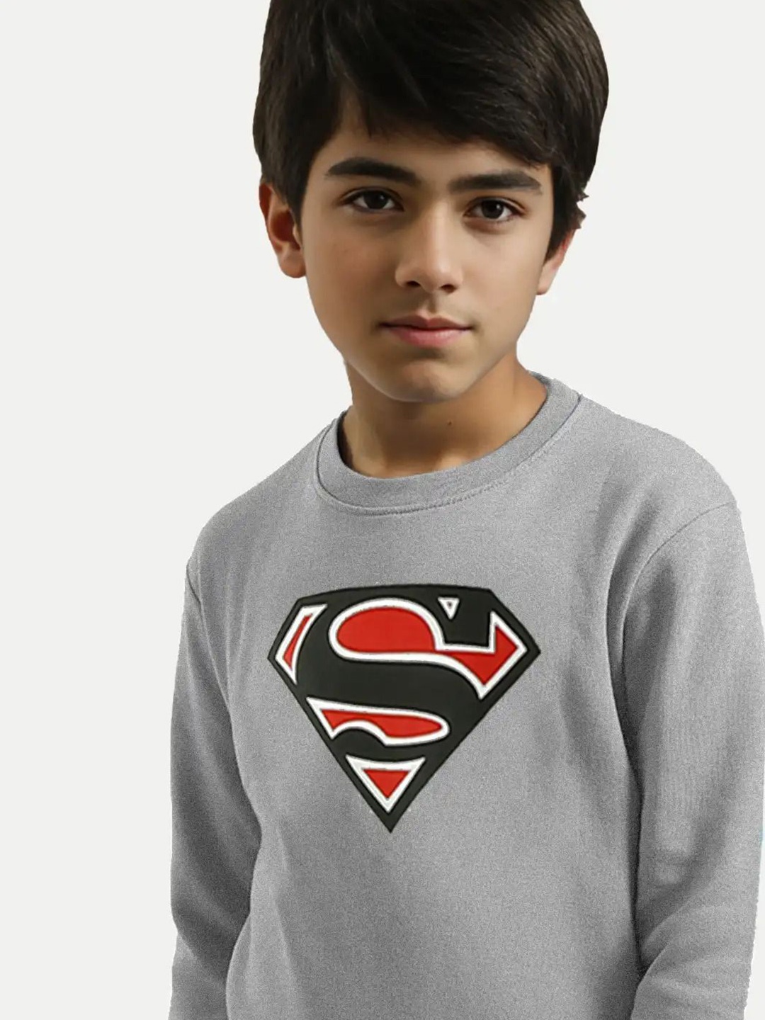 

BAESD Boys Printed Sweatshirt, Grey