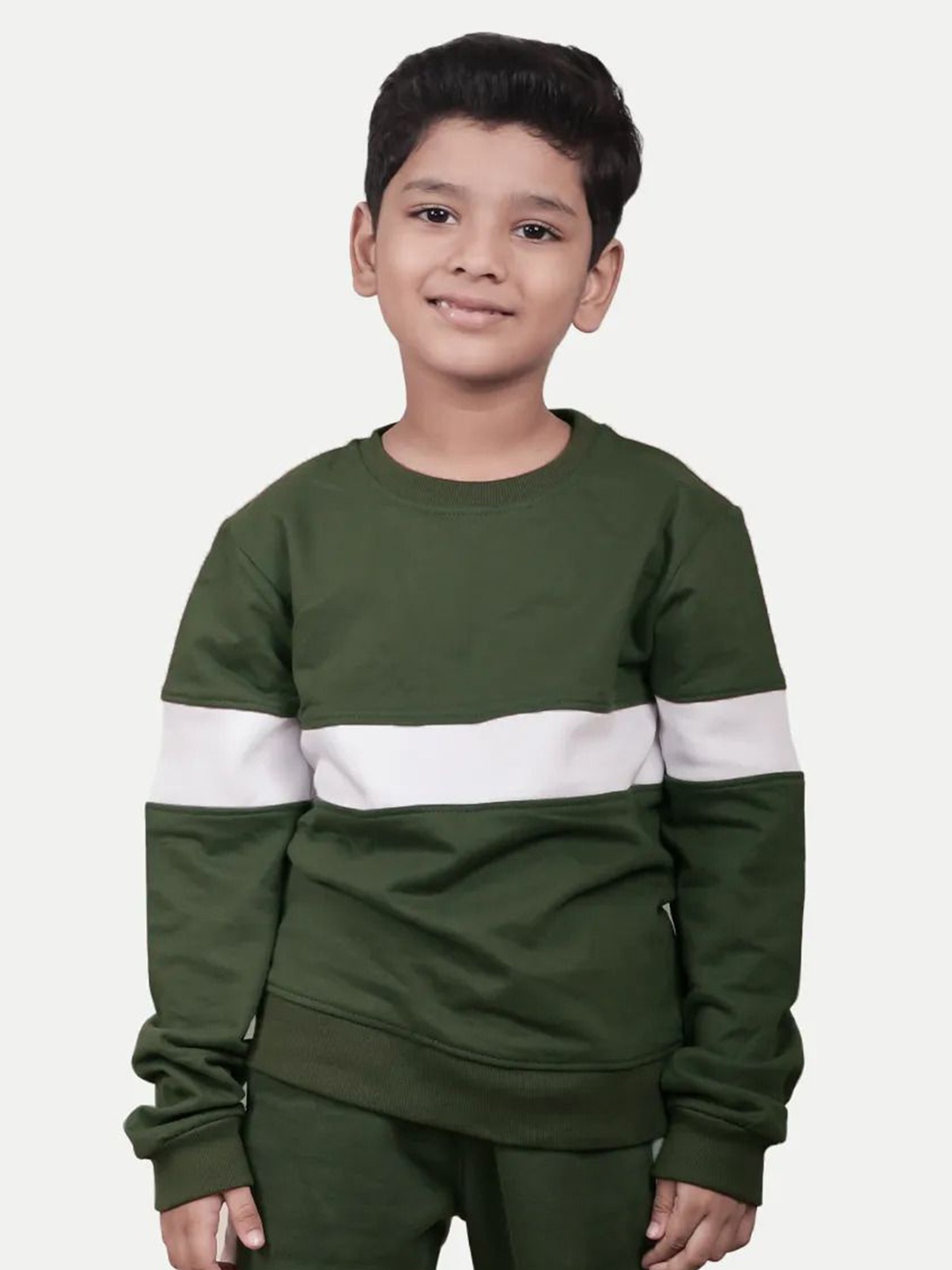 

BAESD Boys Colourblocked Sweatshirt, Green