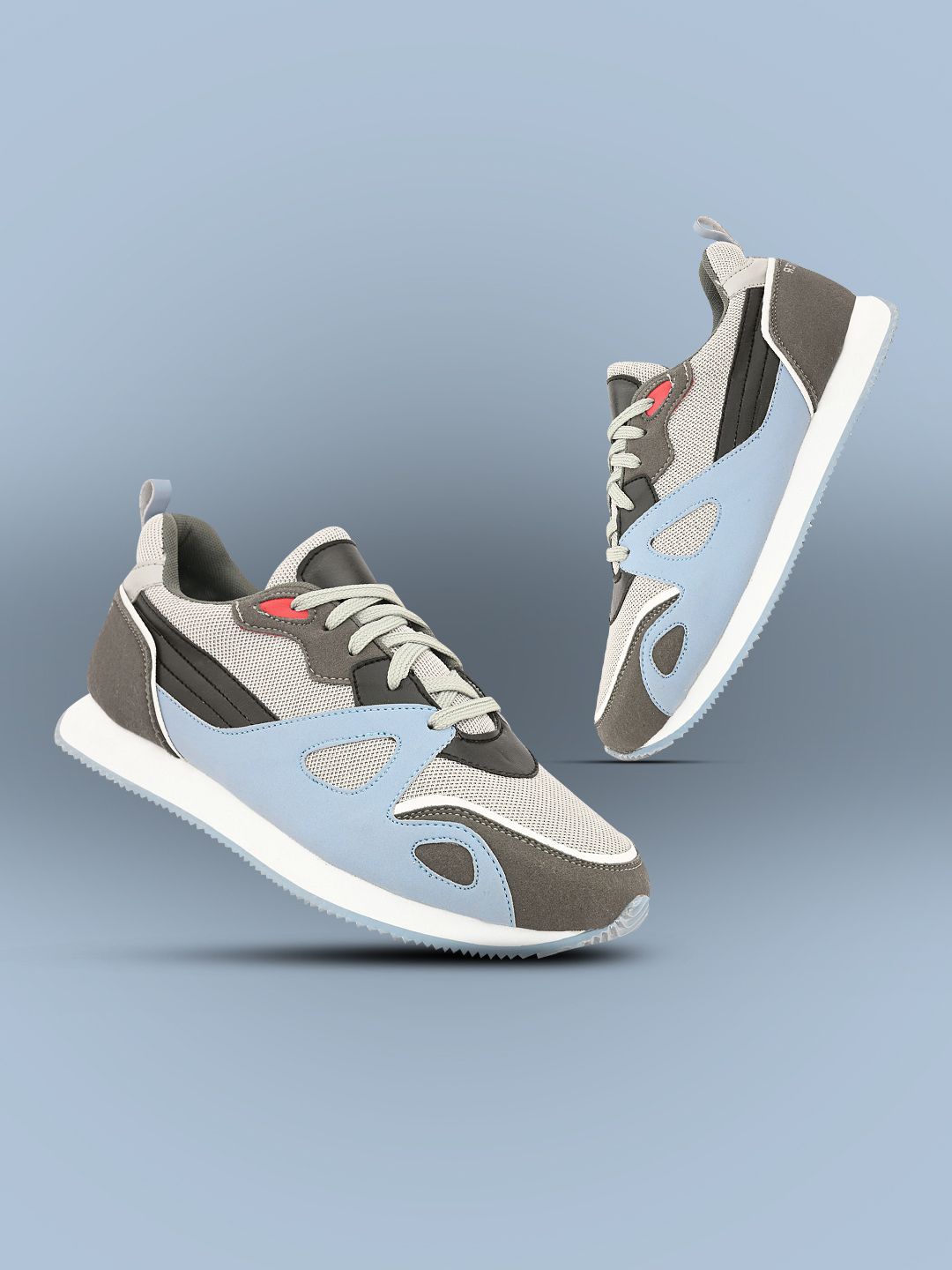 

The Roadster Lifestyle Co Men Colorblocked Lace Up Sneakers, Blue