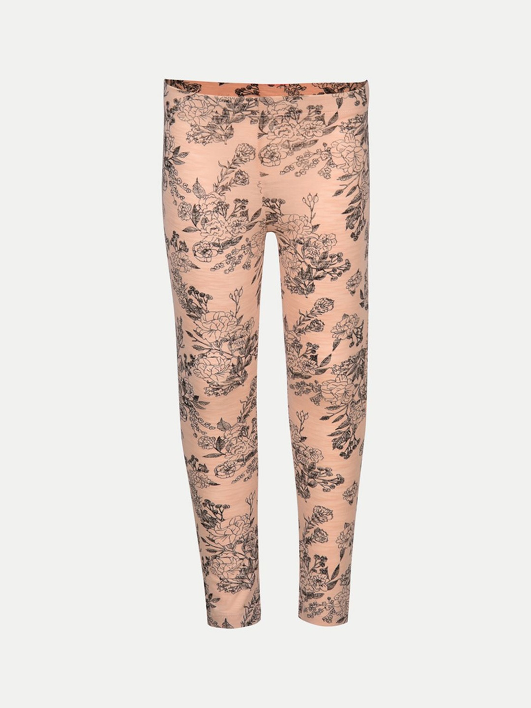 

BAESD Girls Printed Ankle-Length Leggings, Beige