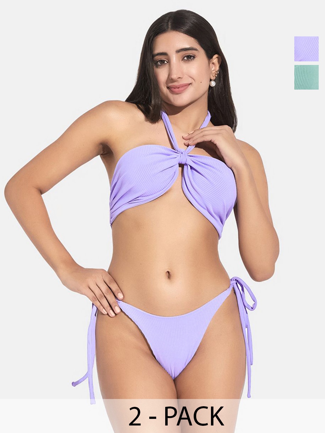 

SECRETS BY ZEROKAATA Pack Of 2 Assorted Swim Bikini Set