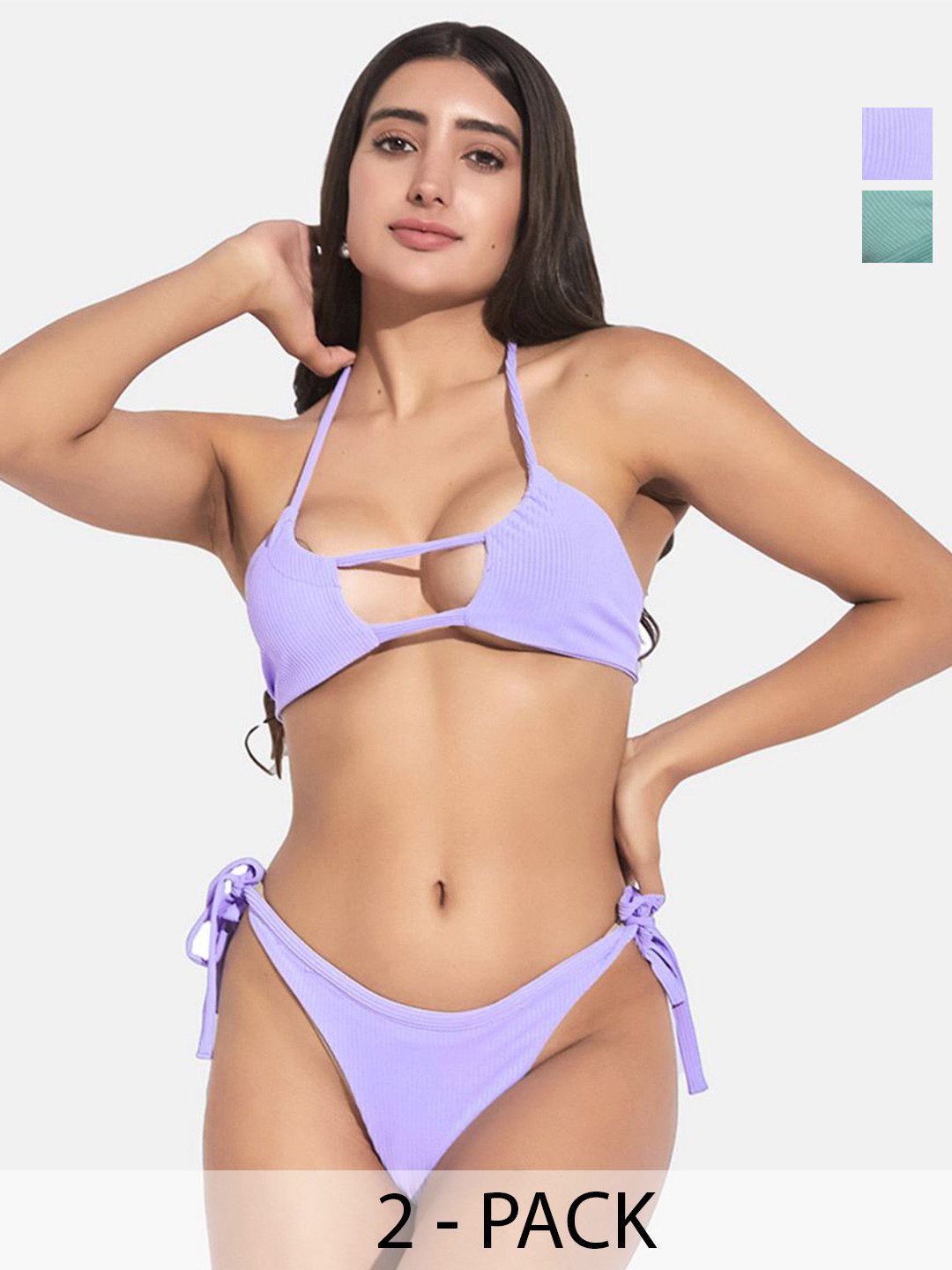 

SECRETS BY ZEROKAATA Pack Of 2 Assorted Swim Bikini Set