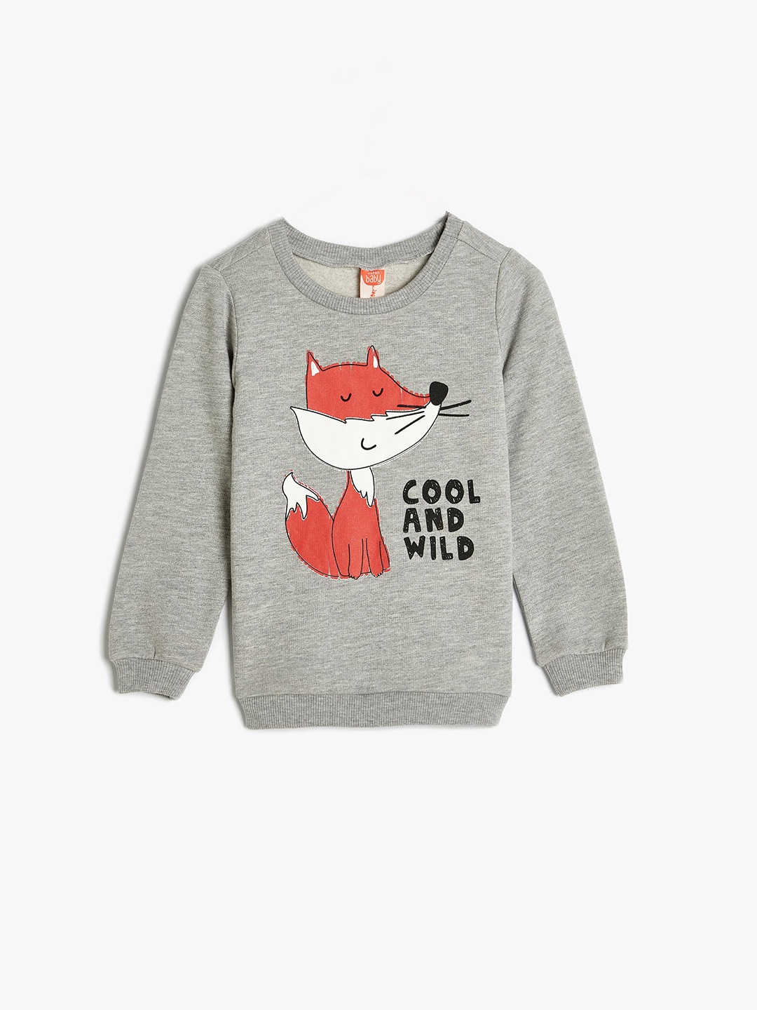

Koton Boys Graphic Printed Sweatshirt, Grey