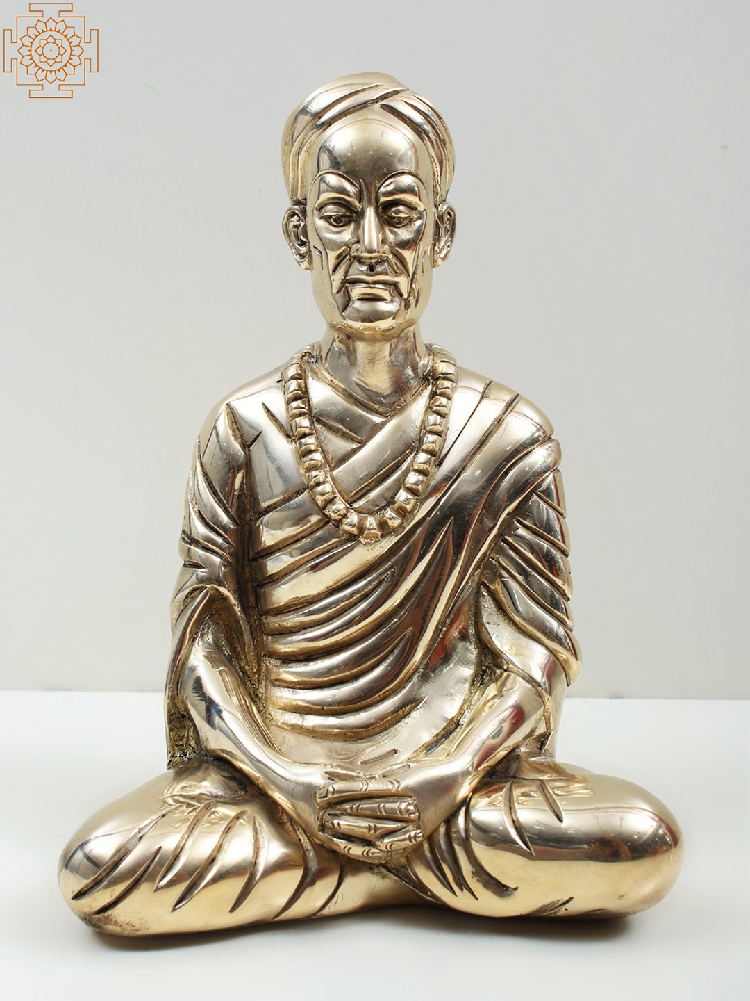 

Exotic India Gold-Toned Shri Kheta Ram Ji Maharaj Figurine Brass Showpiece