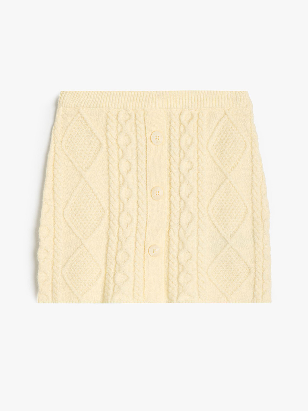 

Koton Girls Cable Knit Crop Poncho, Beige