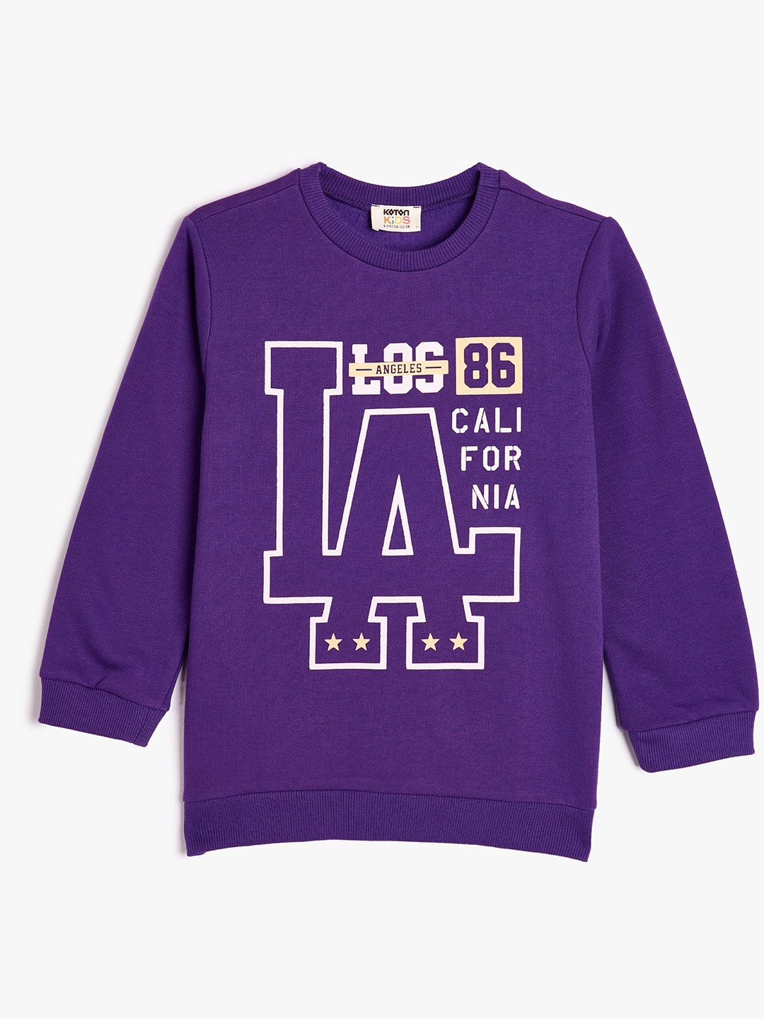 

Koton Boys Typography Printed Sweatshirt, Purple