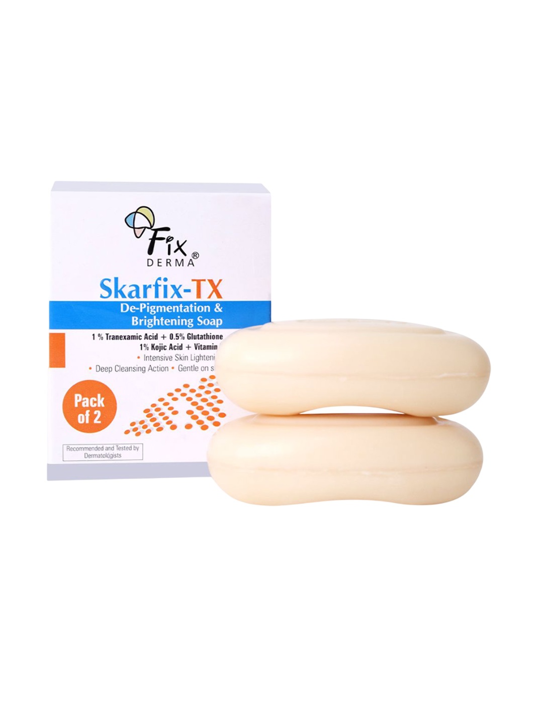 

FIXDERMA Set of 2 Skarfix -TX De-Pigmentation & Brightening Soap - 75 g Each, White