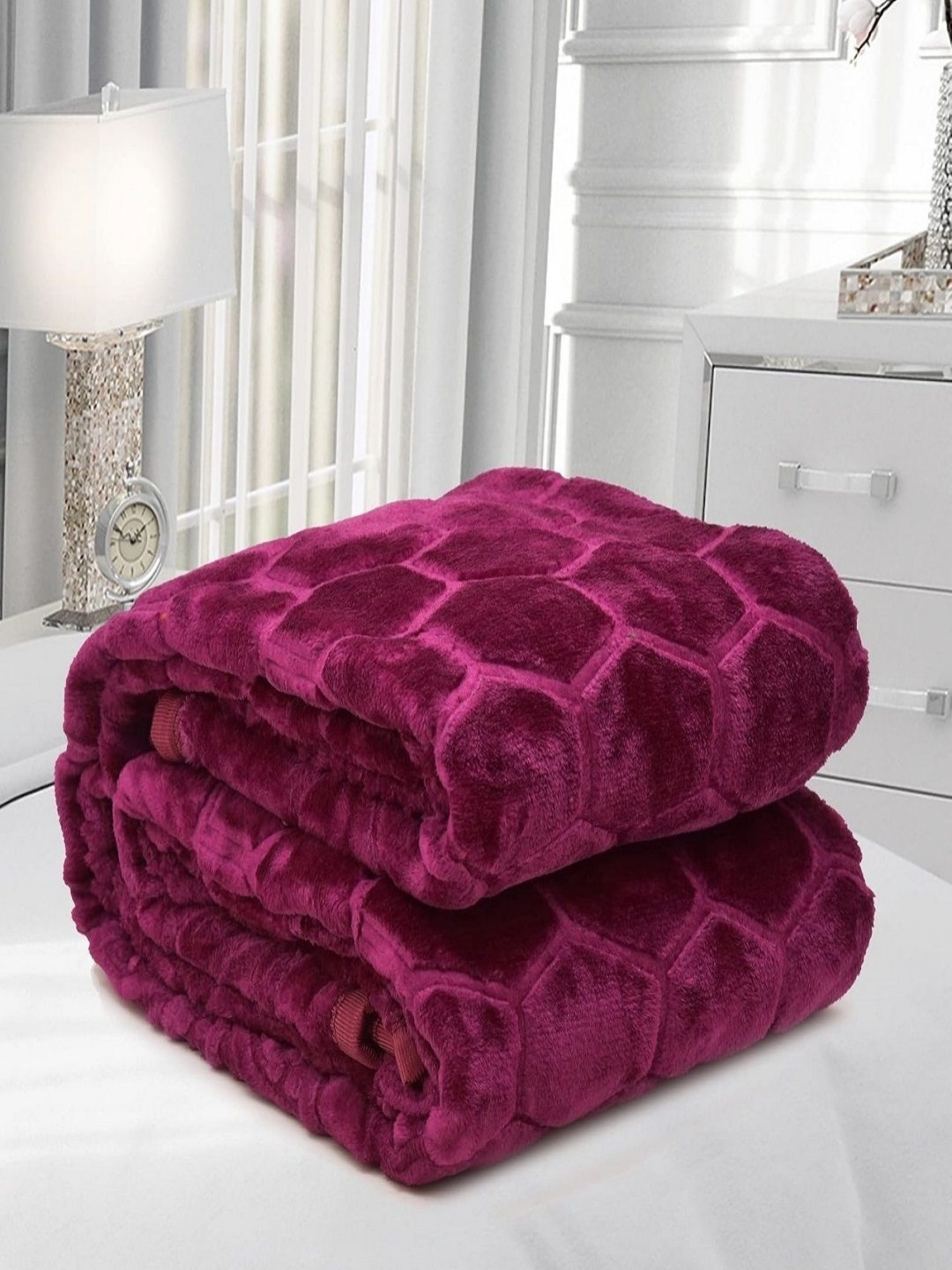 

RRC Violet Woollen Heavy Winter 400 GSM Double Bed Blanket