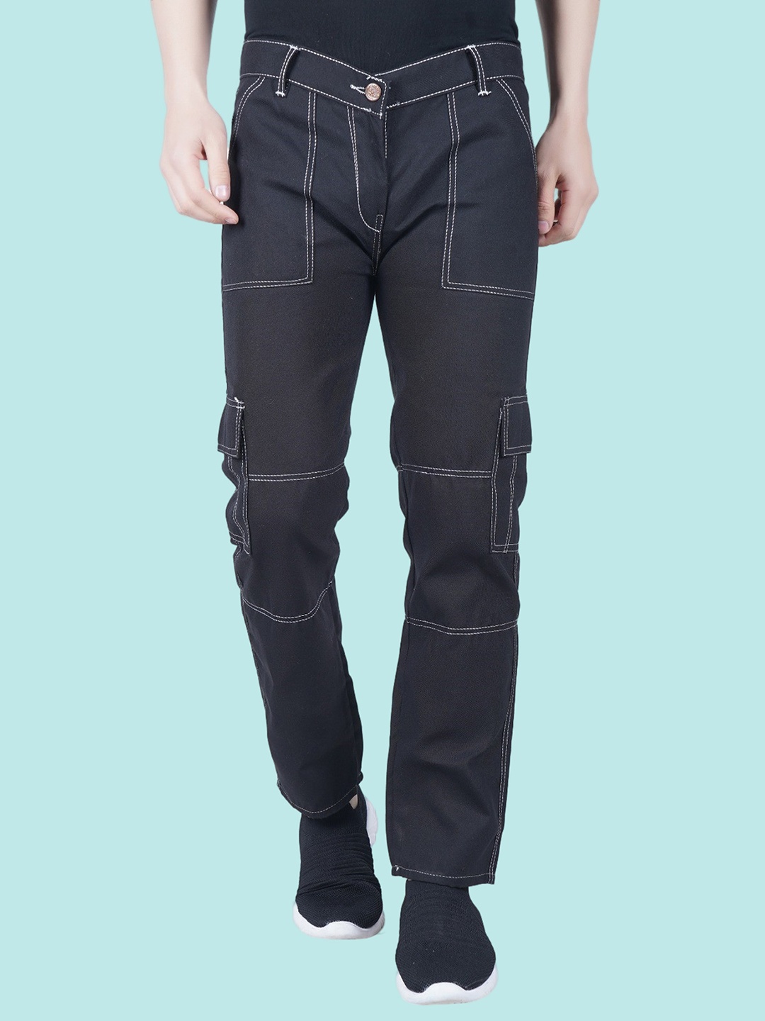 

COMFITS Men Mid-Rise Classic Low Distress Jeans, Black