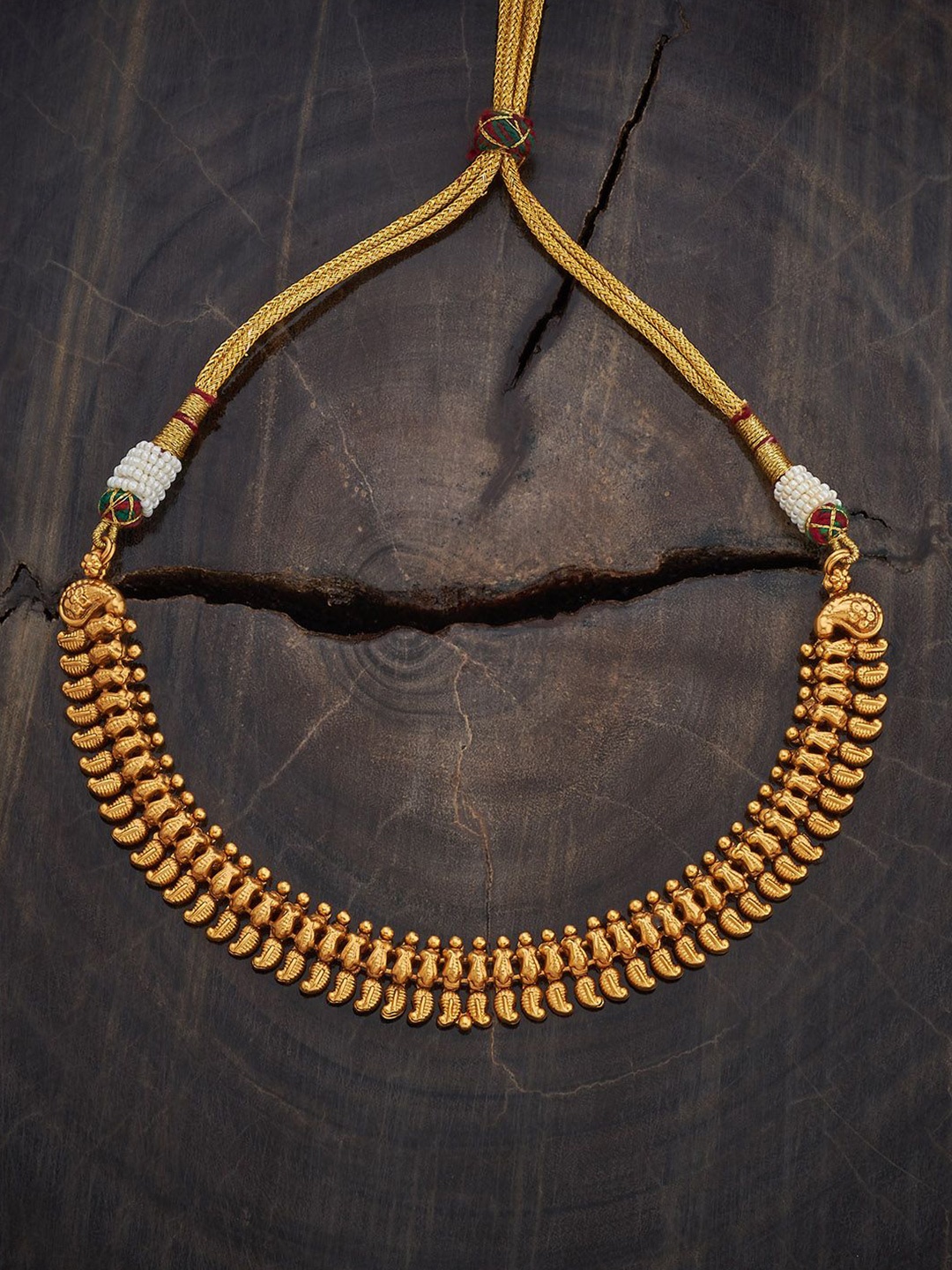 

Kushal's Fashion Jewellery Gold-Plated Antique Necklace