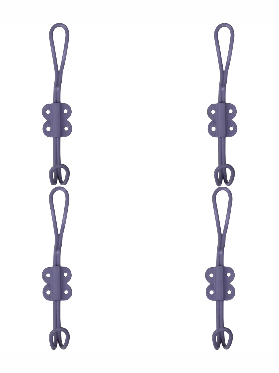 

IndianShelf Purple 4 Piece Iron Wire Wall Hangers Hooks