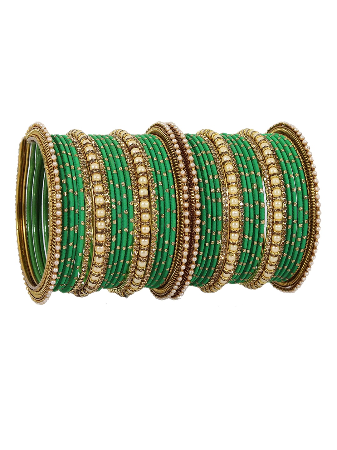 

Set of 40 Non-Precious Metal with Base Metal and Studded with Zircon Gemstone or Pearls, Peach