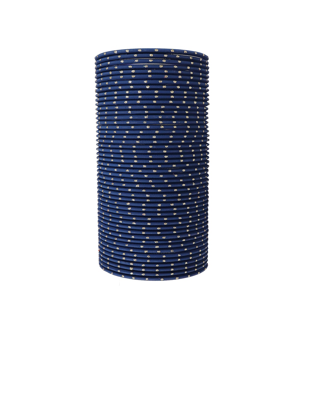 

ZULKA Set of 48 Traditional Polka Dots Bangles, Navy blue