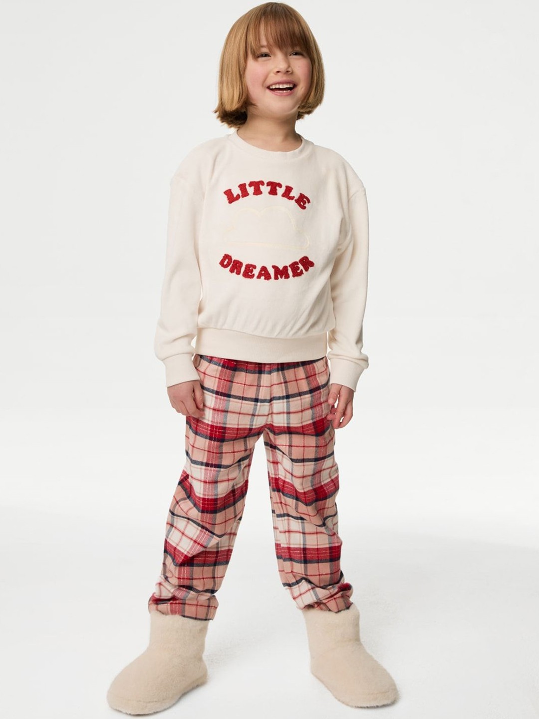 

Marks & Spencer Girls Printed Night suit, Red