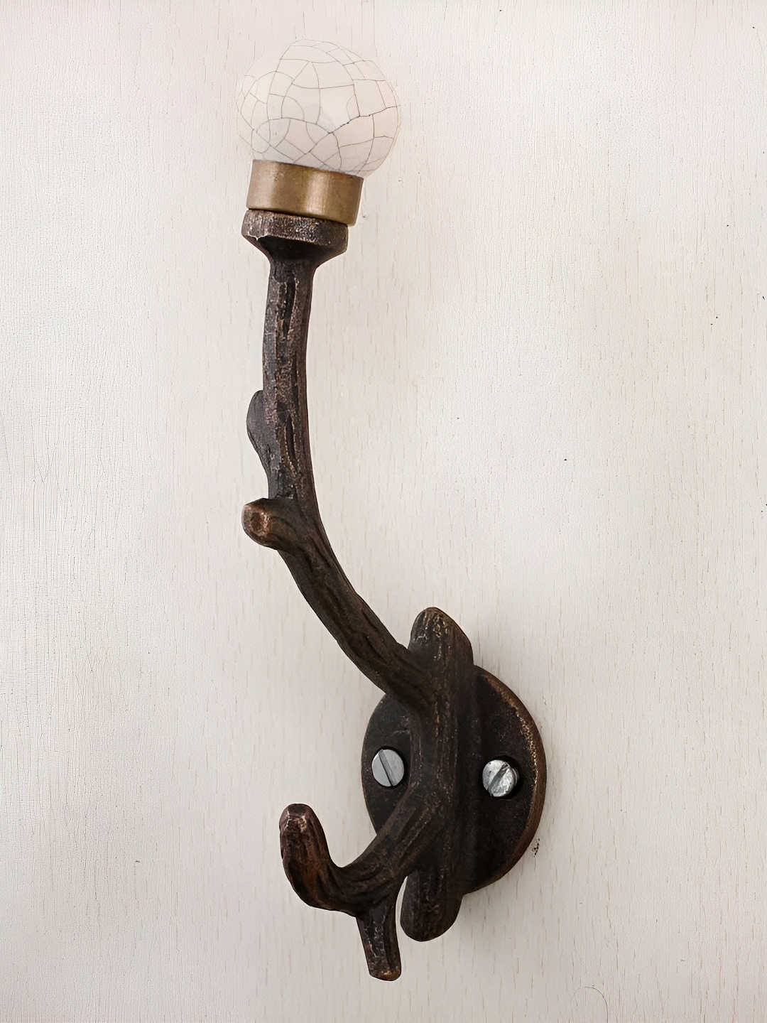 

IndianShelf Beige & Brown Ceramic Tree Wall Hooks