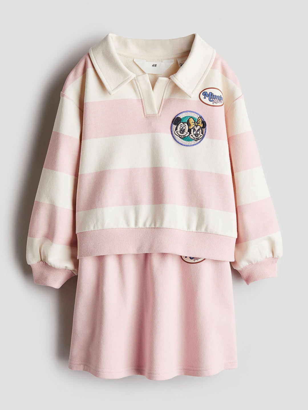 

H&M 2-Piece Sweatshirt & Skirt Set, Pink