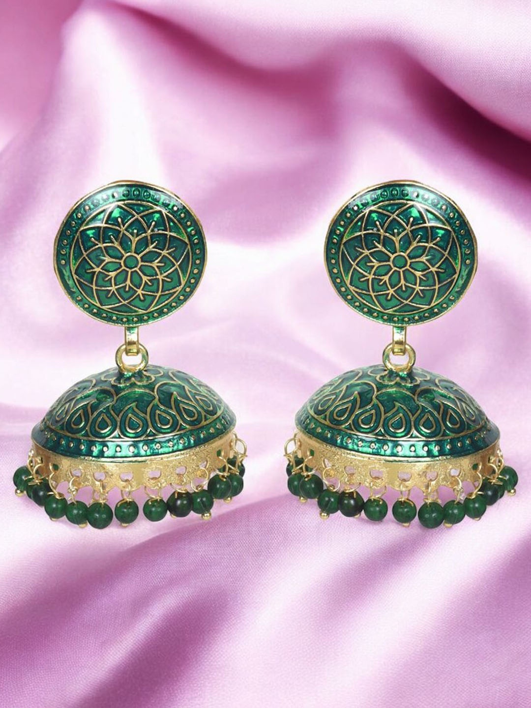 

Nilu's Collection Gold Plated Contemporary Jhumkas