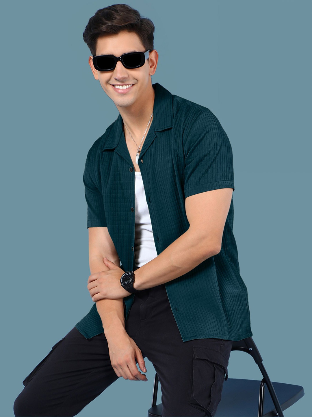

INDICLUB Men Opaque Casual Shirt, Green