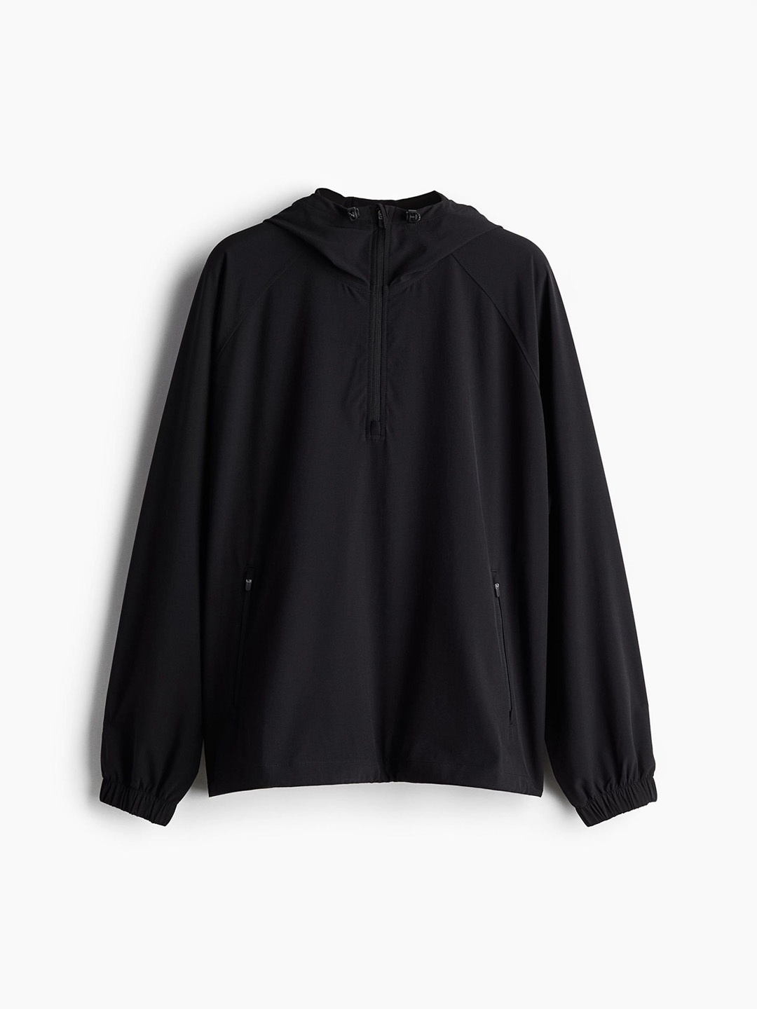 

H&M Running Popover Jacket In DryMove, Black