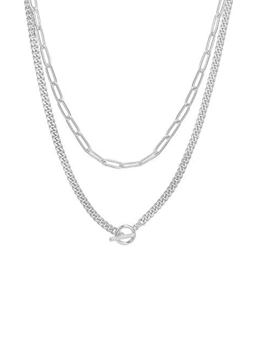 

StyleCast x Revolte Silver-Plated Layered Link Chains
