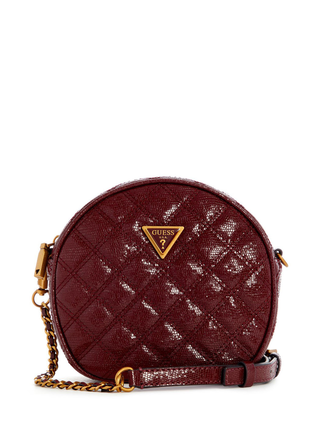

GUESS Women Textured Structured Sling Bag, Burgundy