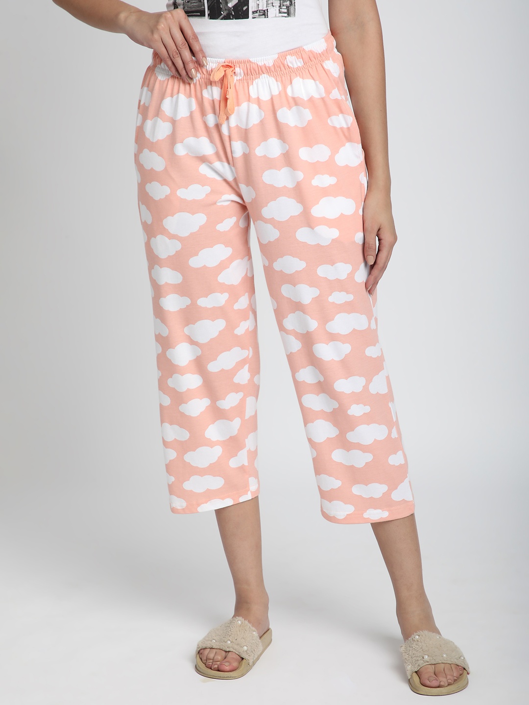 

R&B Women Printed Straight-Leg Lounge Pants, Pink