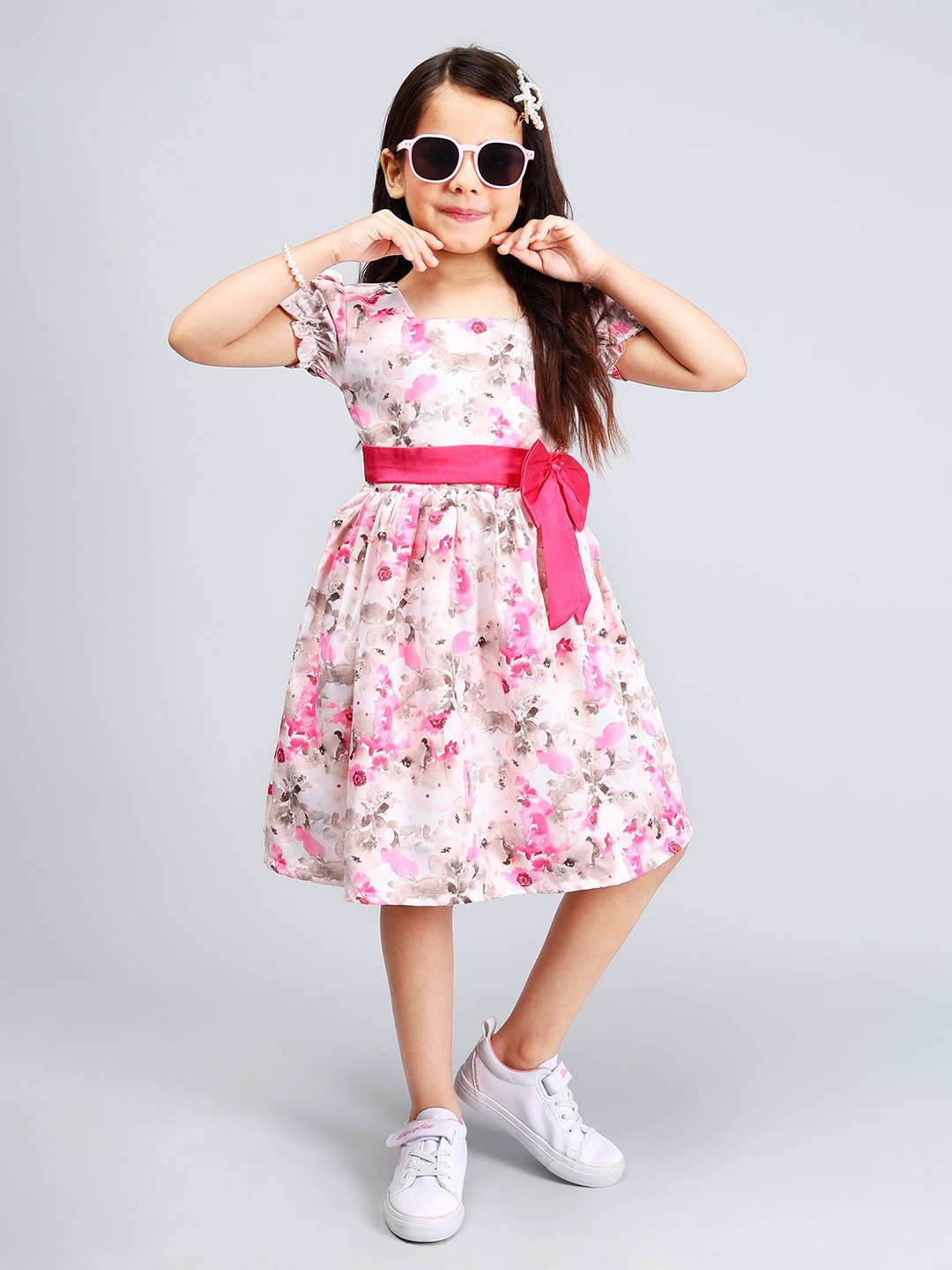 

PINK MERMAID Girls Printed A-Line Dress