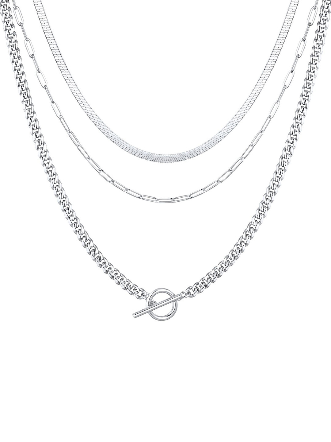 

StyleCast x Revolte Silver-Plated Stainless Steel Layered Necklace
