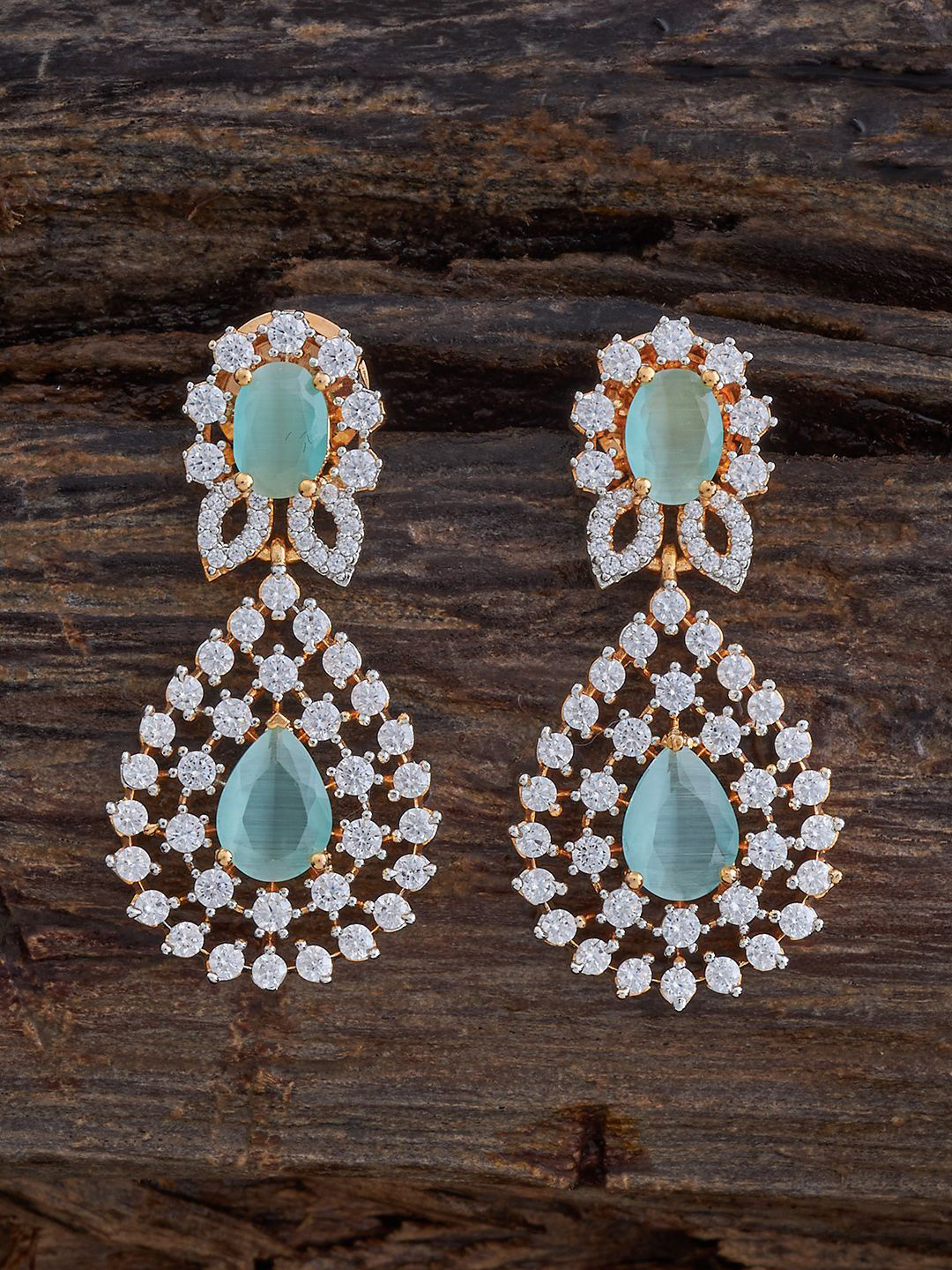 

Kushal's Fashion Jewellery Teardrop Shaped Drop Earrings, Green