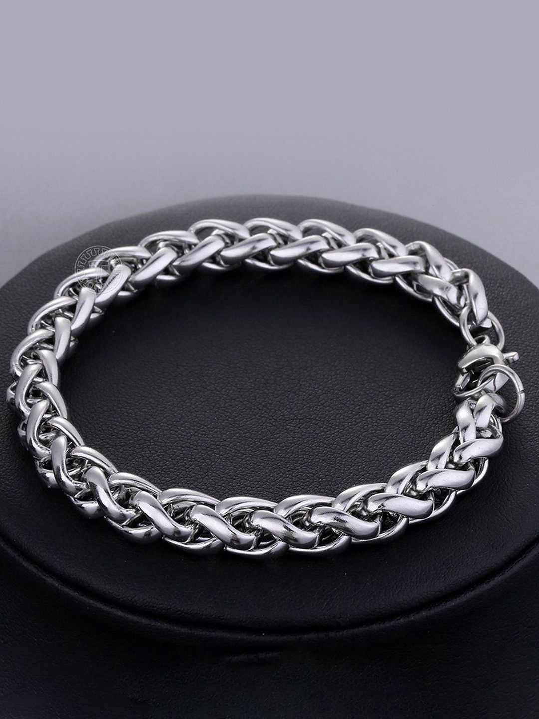 

Peora Men Silver Plated Stainless Steel Link Bracelet
