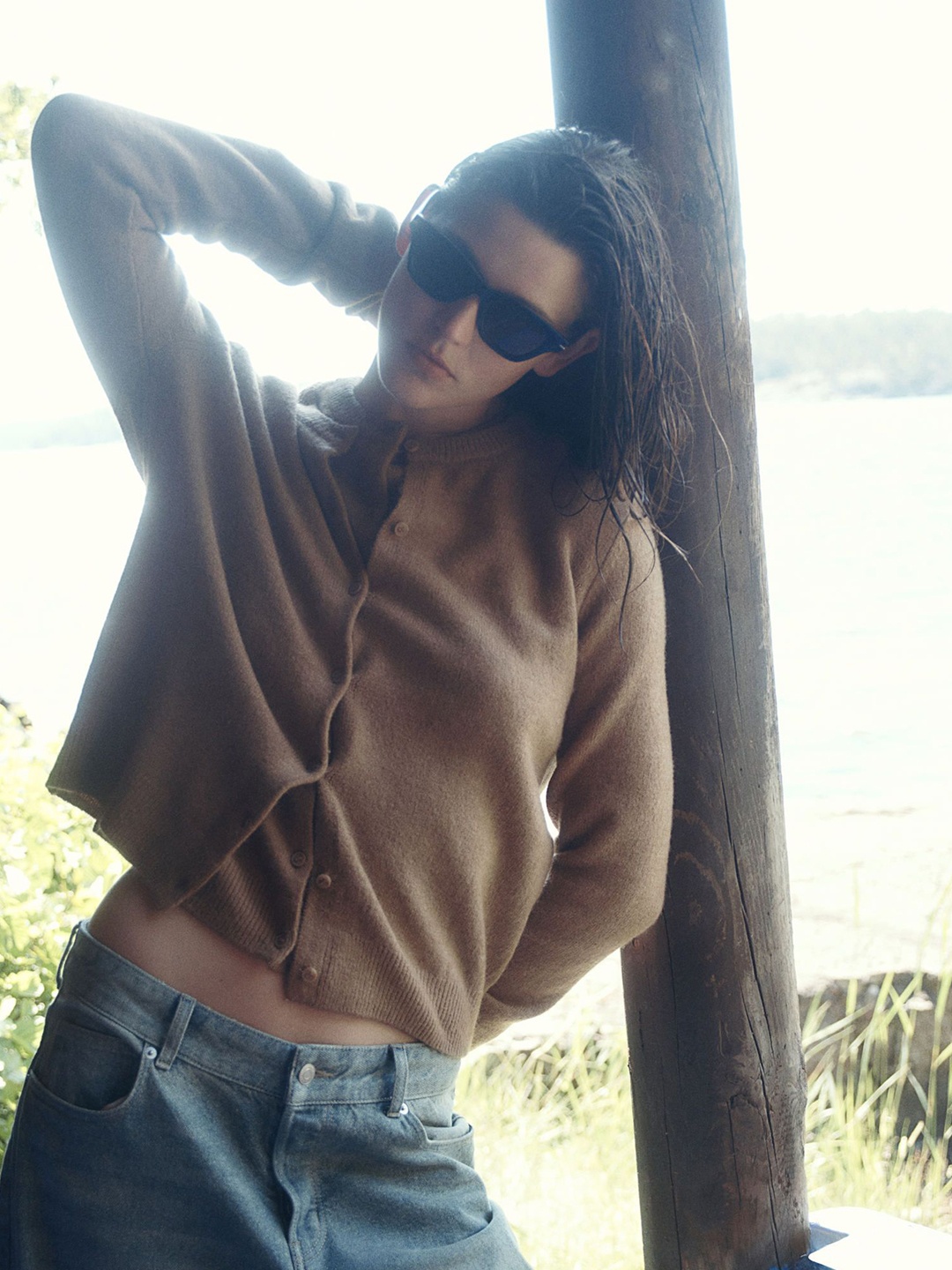 

H&M Knitted Cardigan, Beige