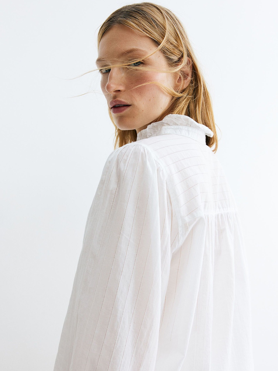 

H&M Frill-Trimmed Blouse, White