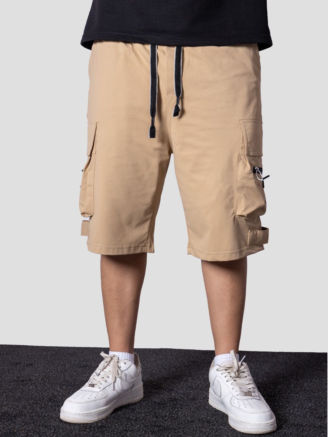 

Hop Head Khaki Military Cargo Oversized Shorts