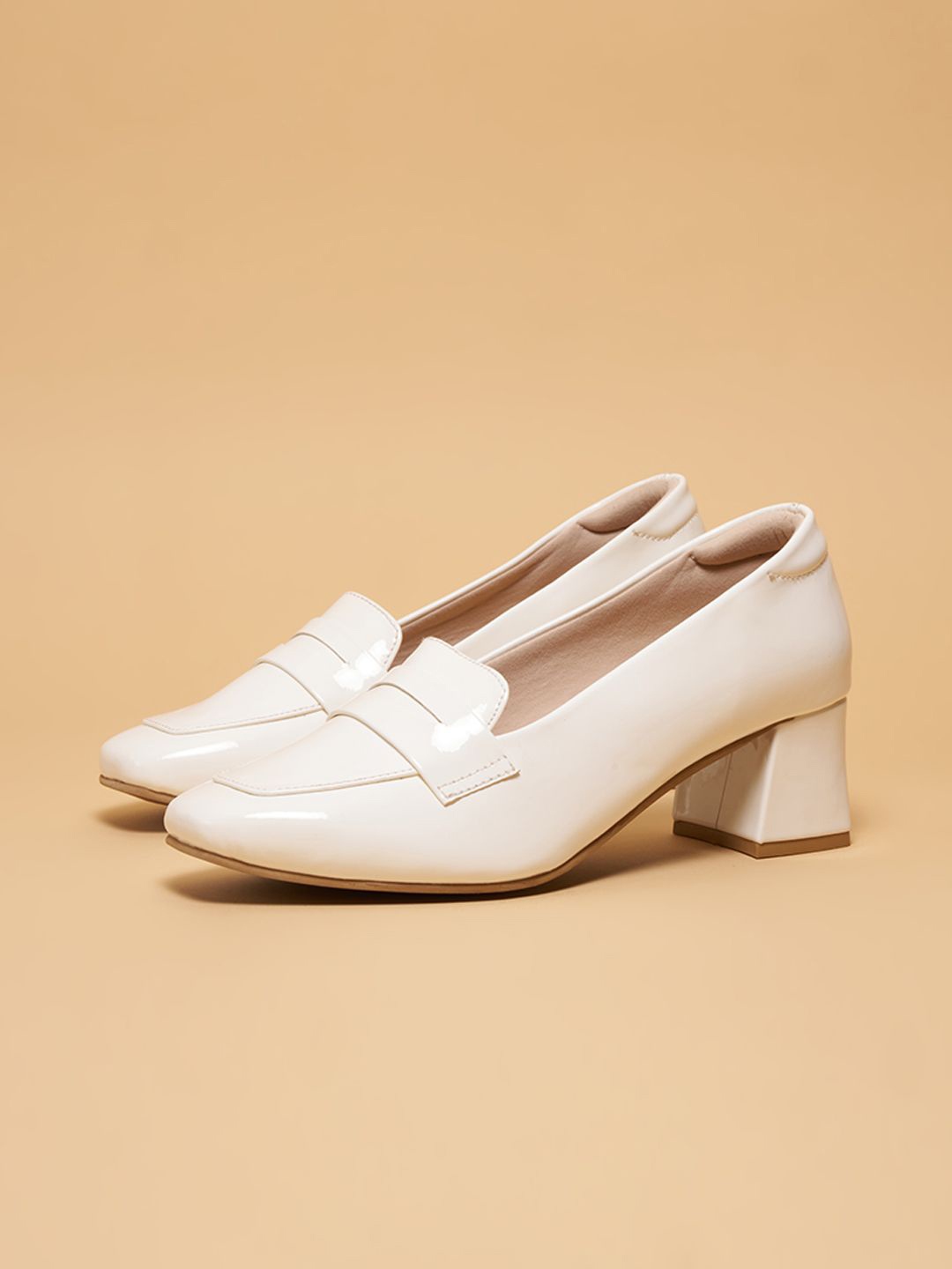 

ERIDANI Emmaa Patent Pumps, White