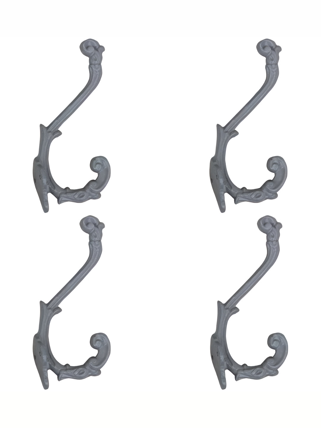 

IndianShelf Grey 4 Pieces Textured Wall Hooks
