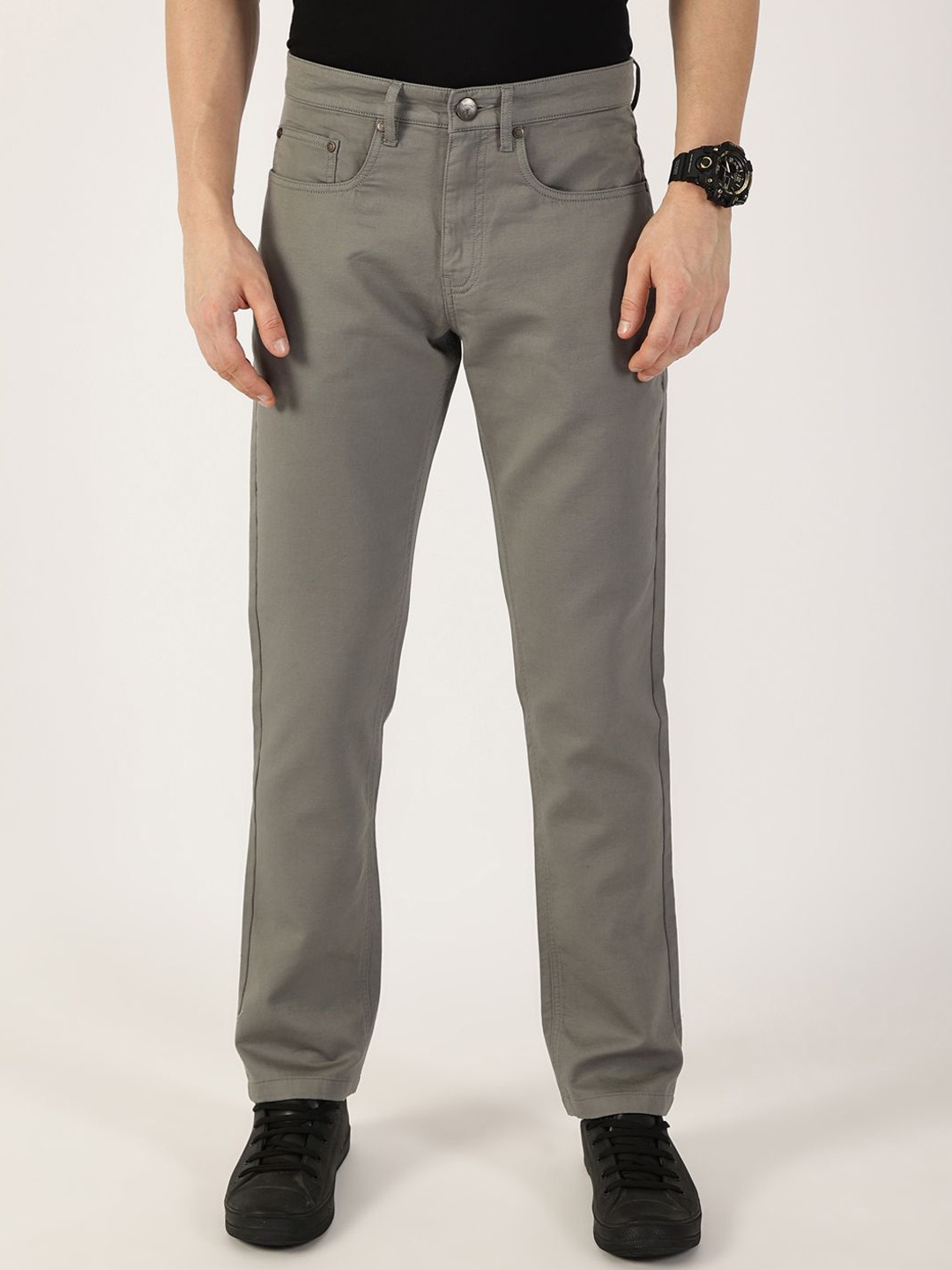 

Thomas Scott Men Smart Regular Fit Chinos Trousers, Grey