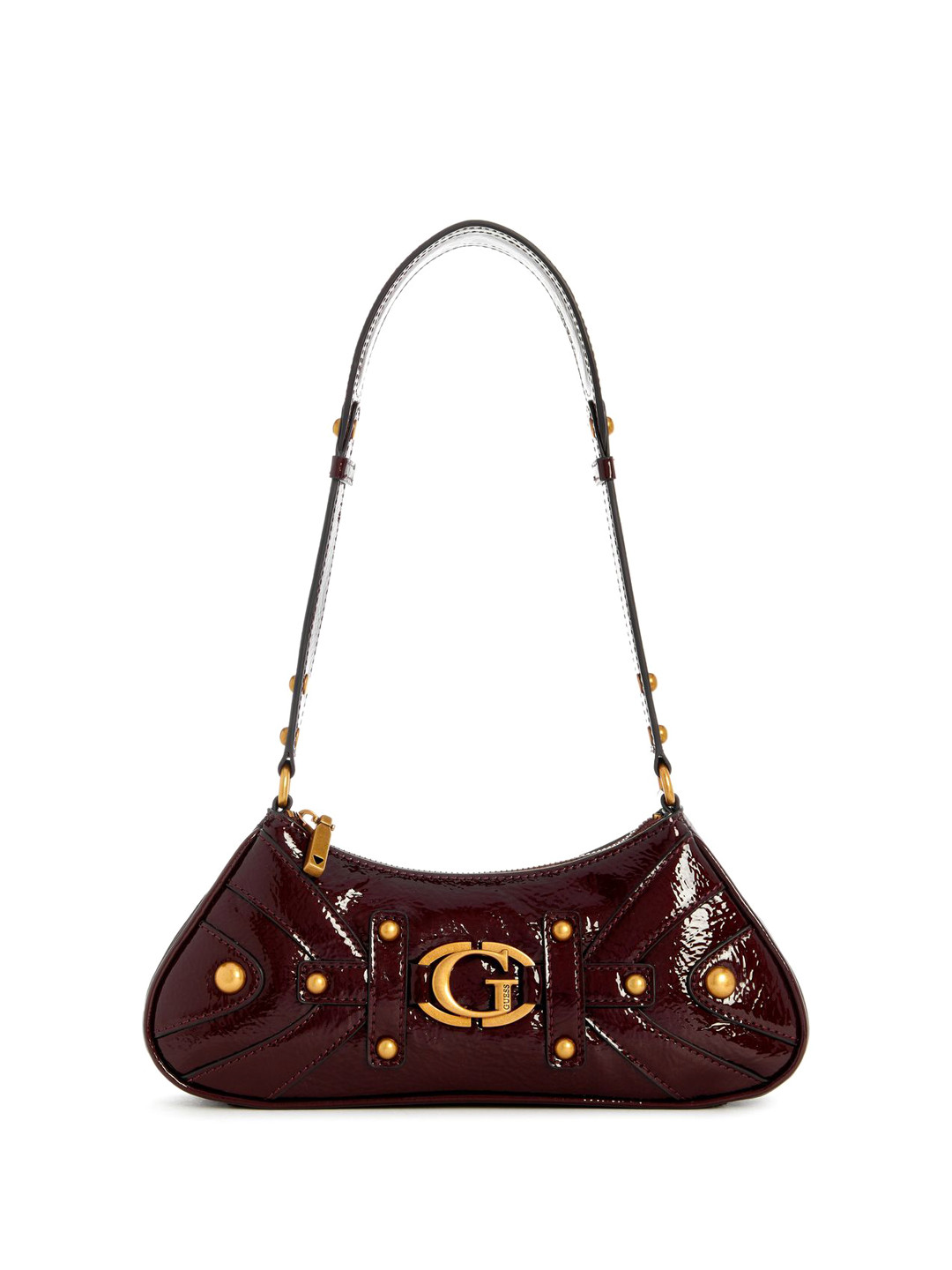 

GUESS Women Solid Structured Shoulder Bag, Brown