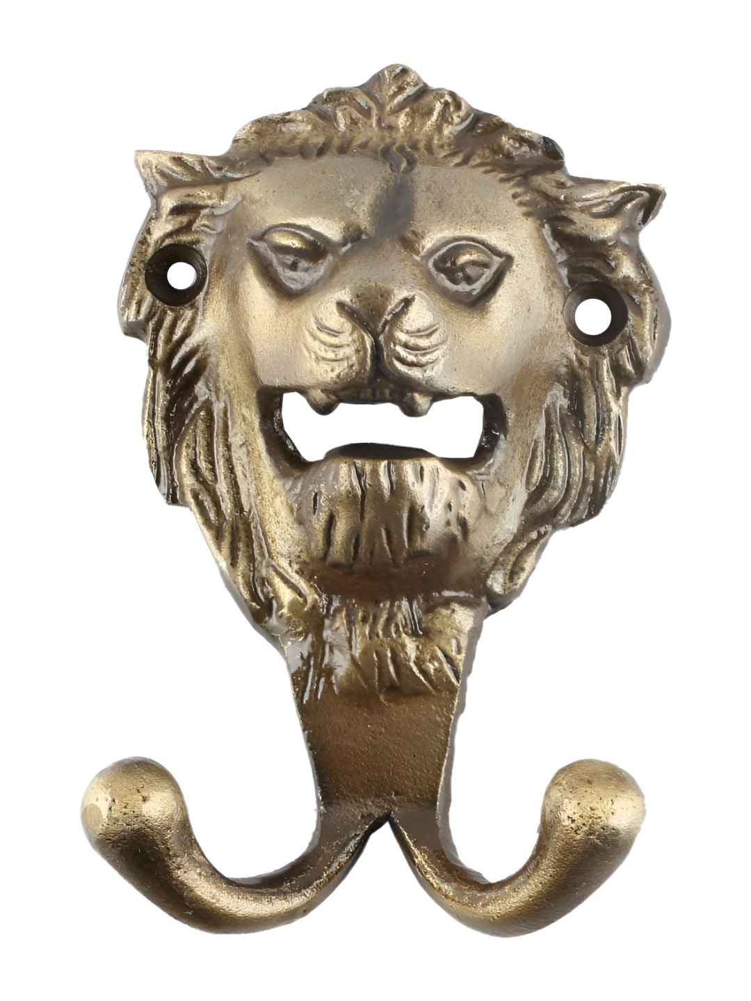 

IndianShelf Bronze Toned Lion Iron Wall Hook